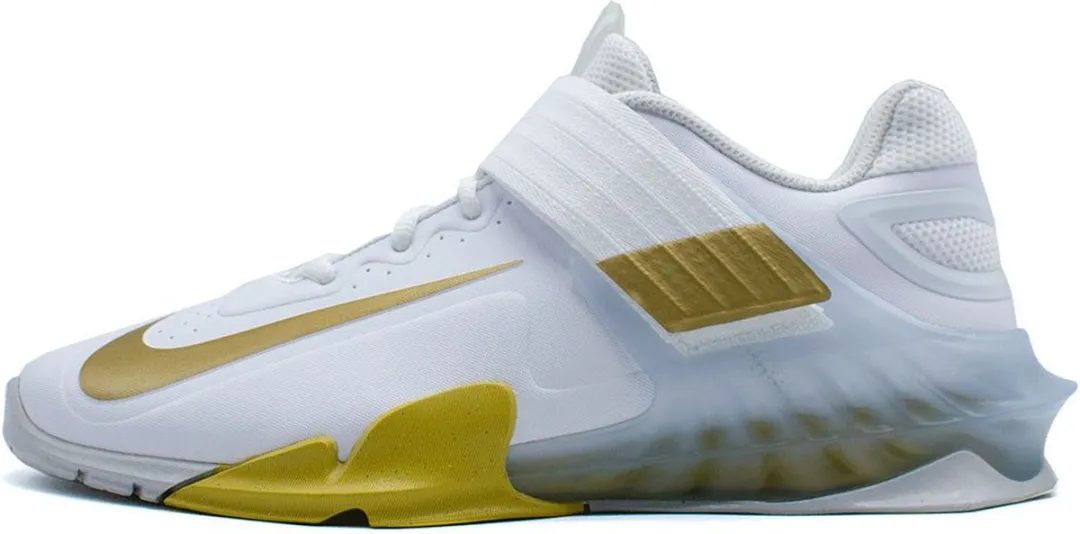 Nike Savaleos Gewichthefschoenen 44.5 - Wit/Goud/Grijs