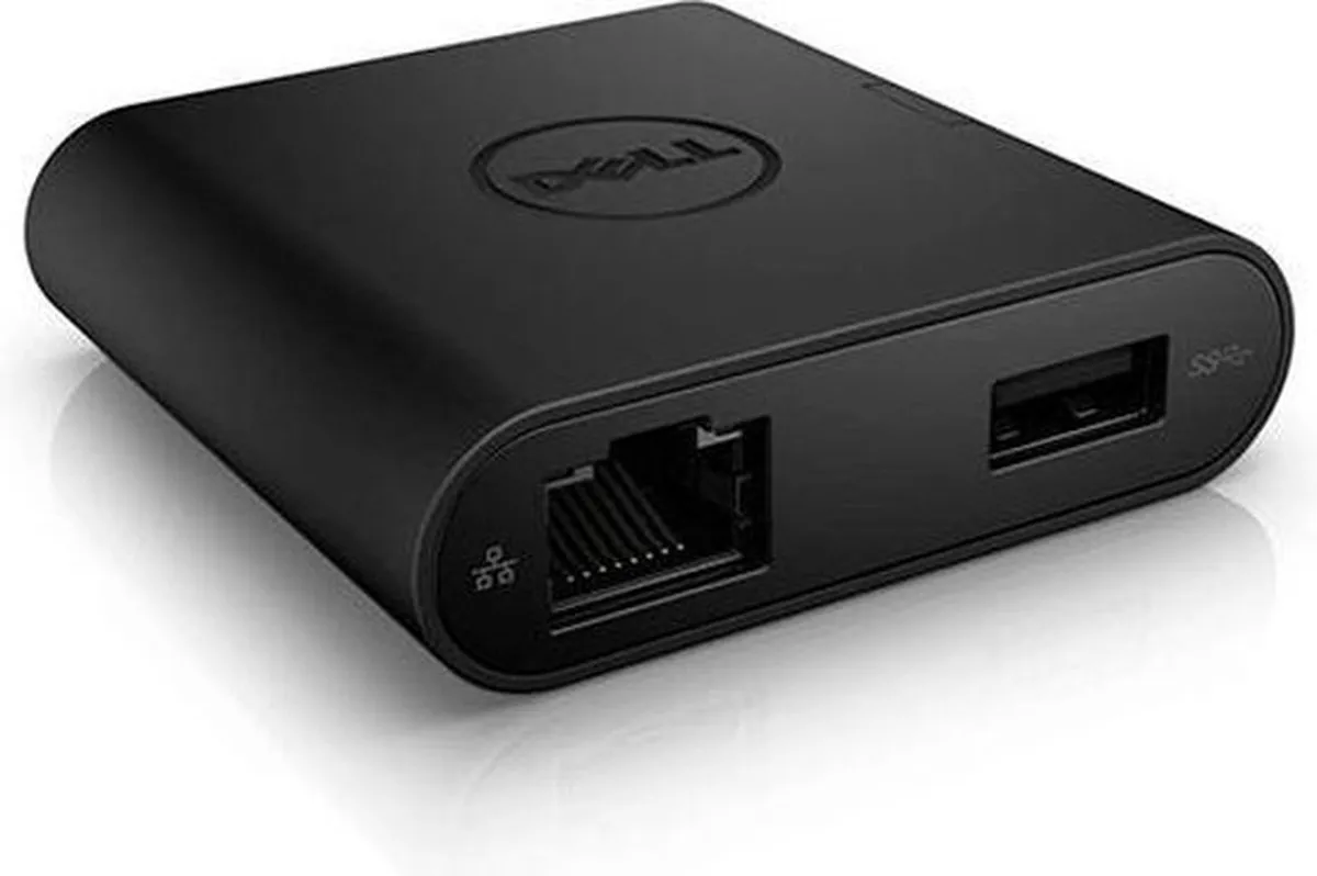 Dell YRPDK Tussenstuk USB-C naar HDMI/VGA/Ethernet/USB 3.0 - Zwart - afbeelding 3 van 3