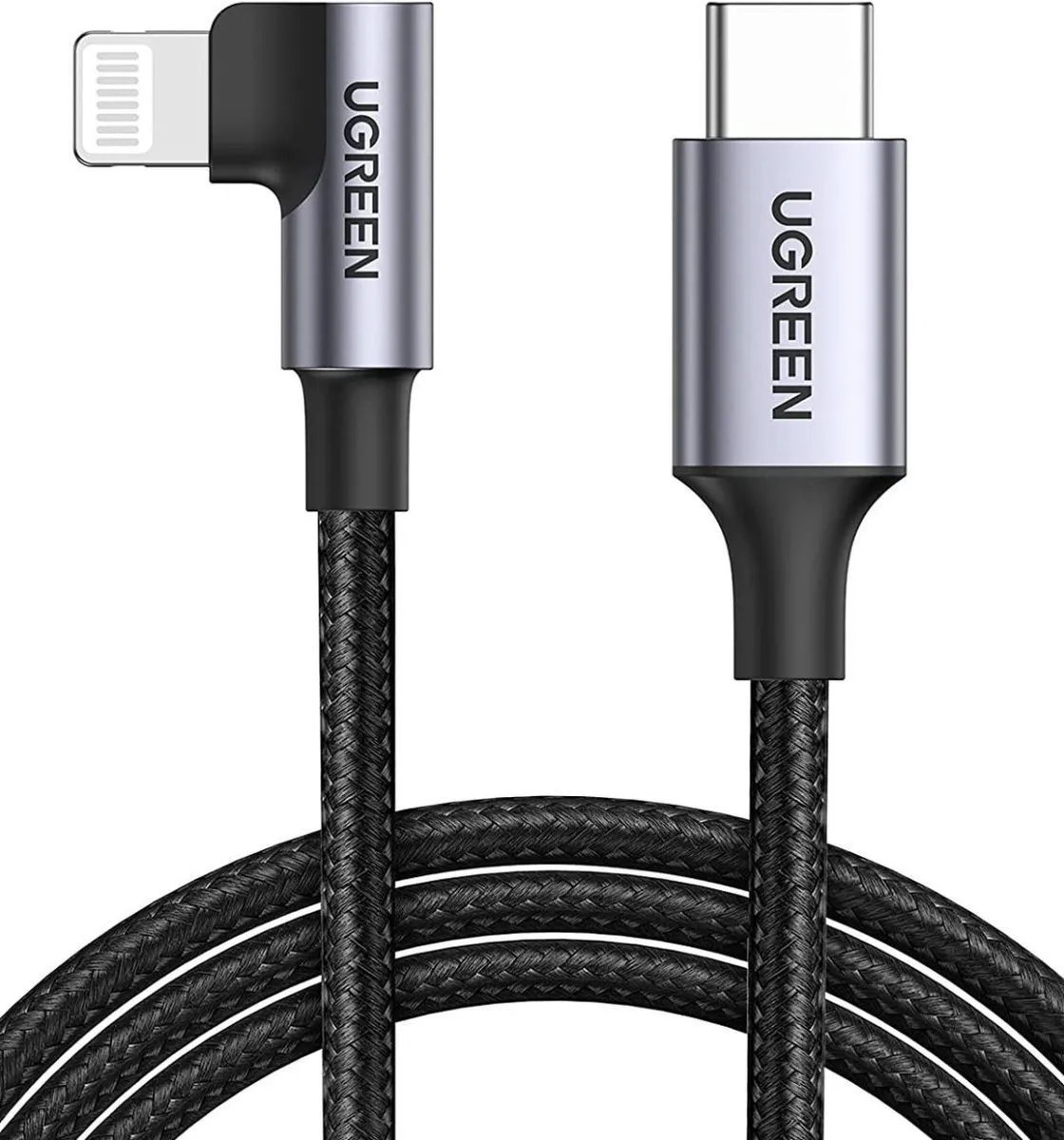 UGREEN 3A 90° USB-C naar Lightning Kabel PD
