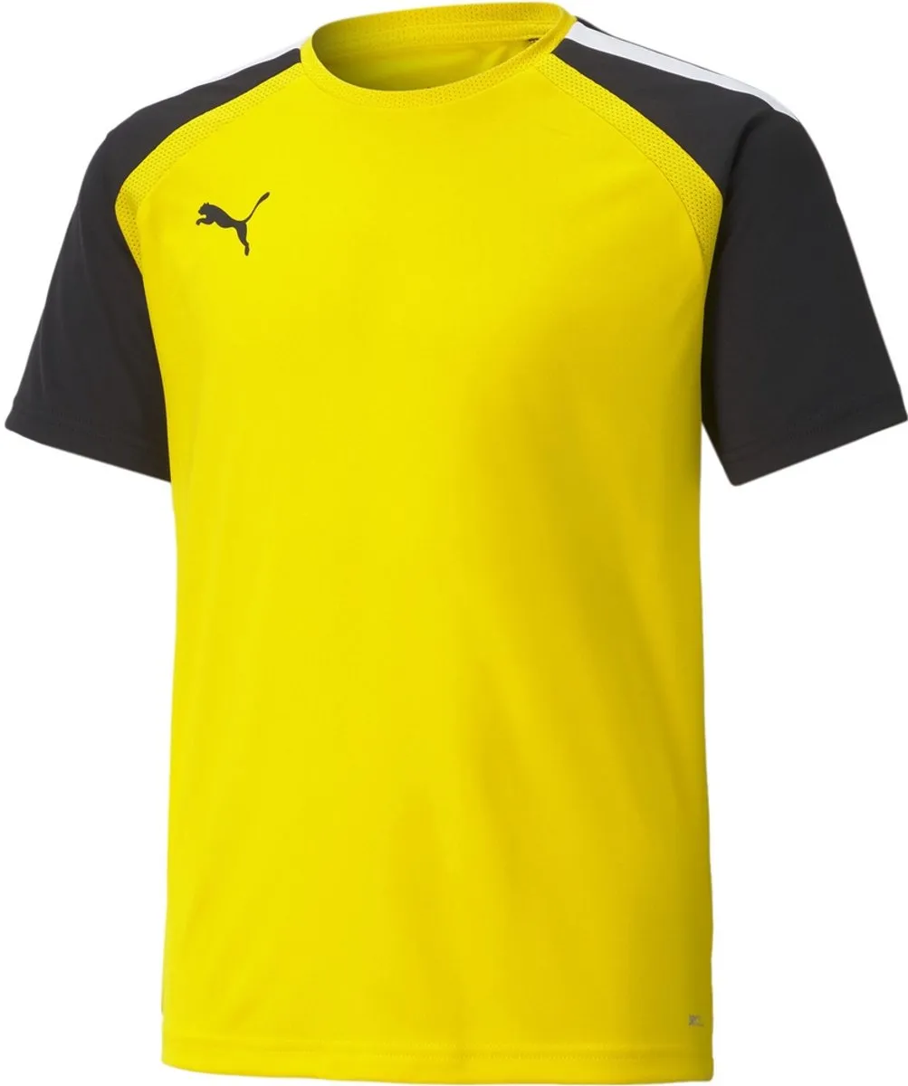 PUMA Teampacer Shirt Korte Mouw Kinderen - Geel/Zwart 152