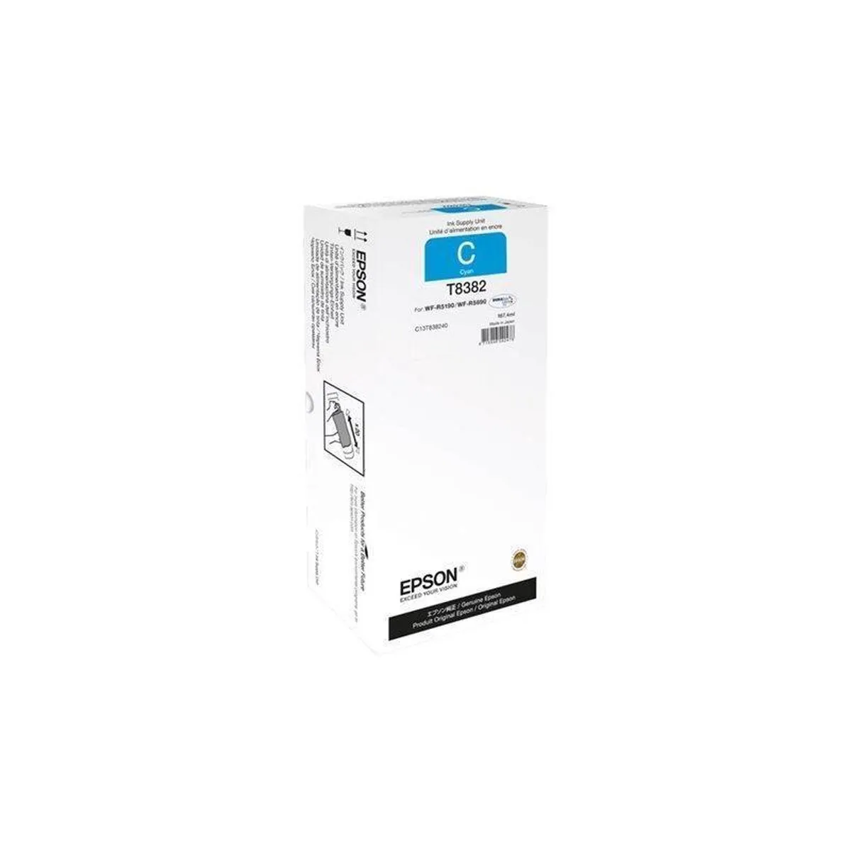 Epson WF-R5XXX C13T838240 Cyan Inktcartridge - 20.000 Pagina's