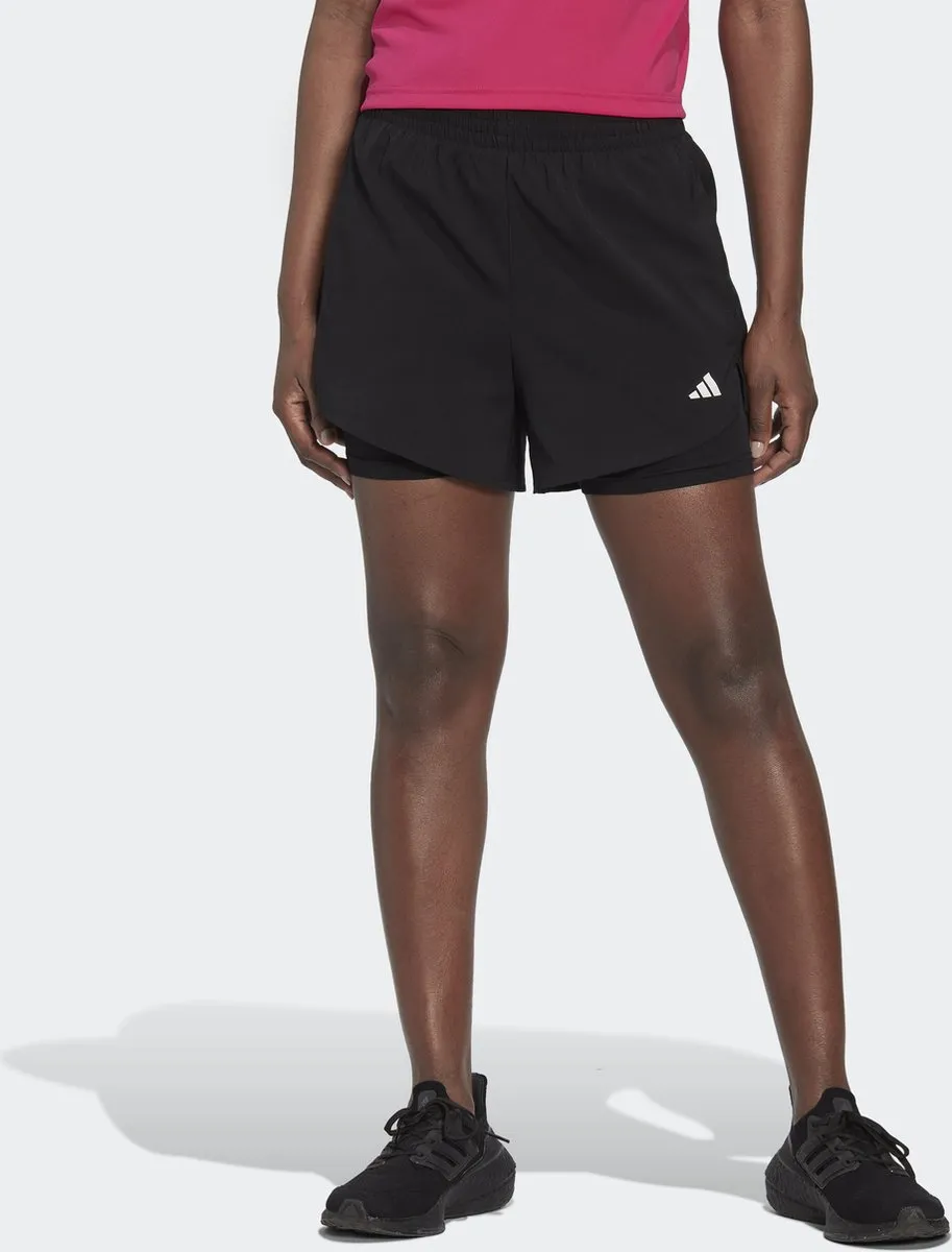 adidas Performance AEROREADY Minimal Two-in-One Short L - Zwart - afbeelding 6 van 6