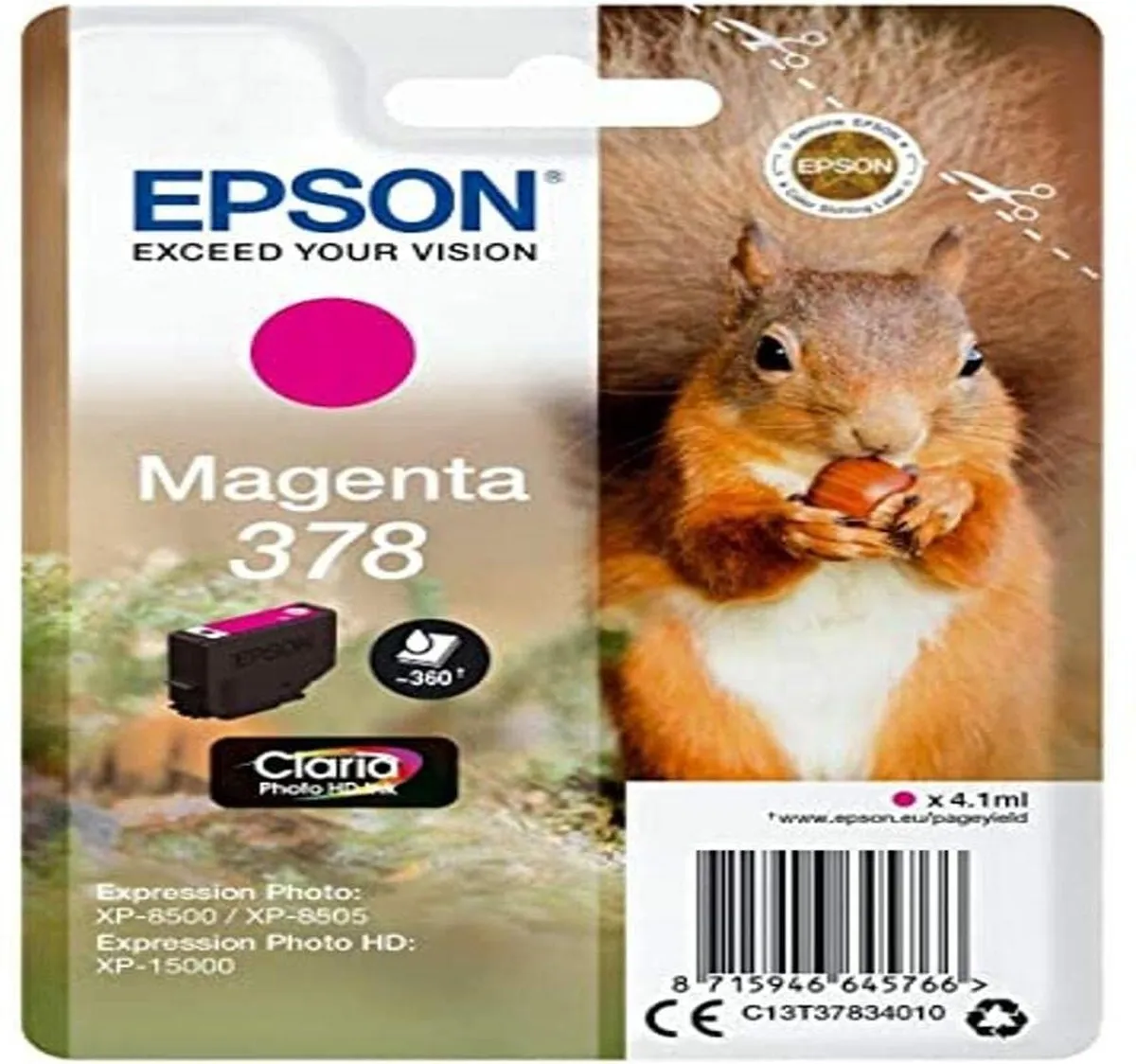 Epson C13T37834020 Magenta Inktcartridge - 360 pagina's