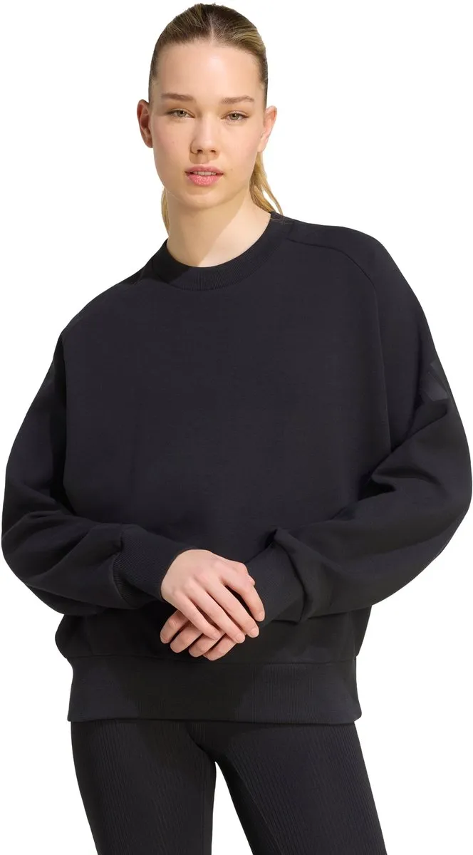 adidas Sportswear Soft Lux Loose-Fit Sweatshirt KS7910 - Zwart XL