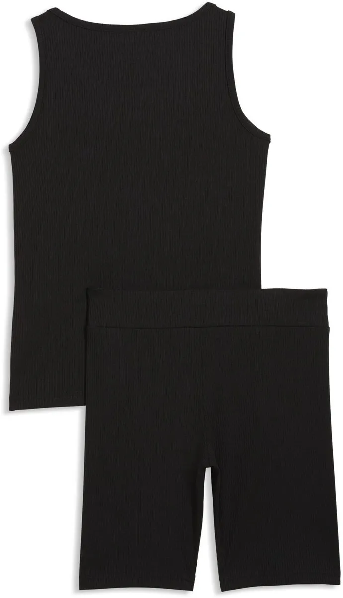 PUMA ESS Elevated Rib Tank & Short Leggings Set