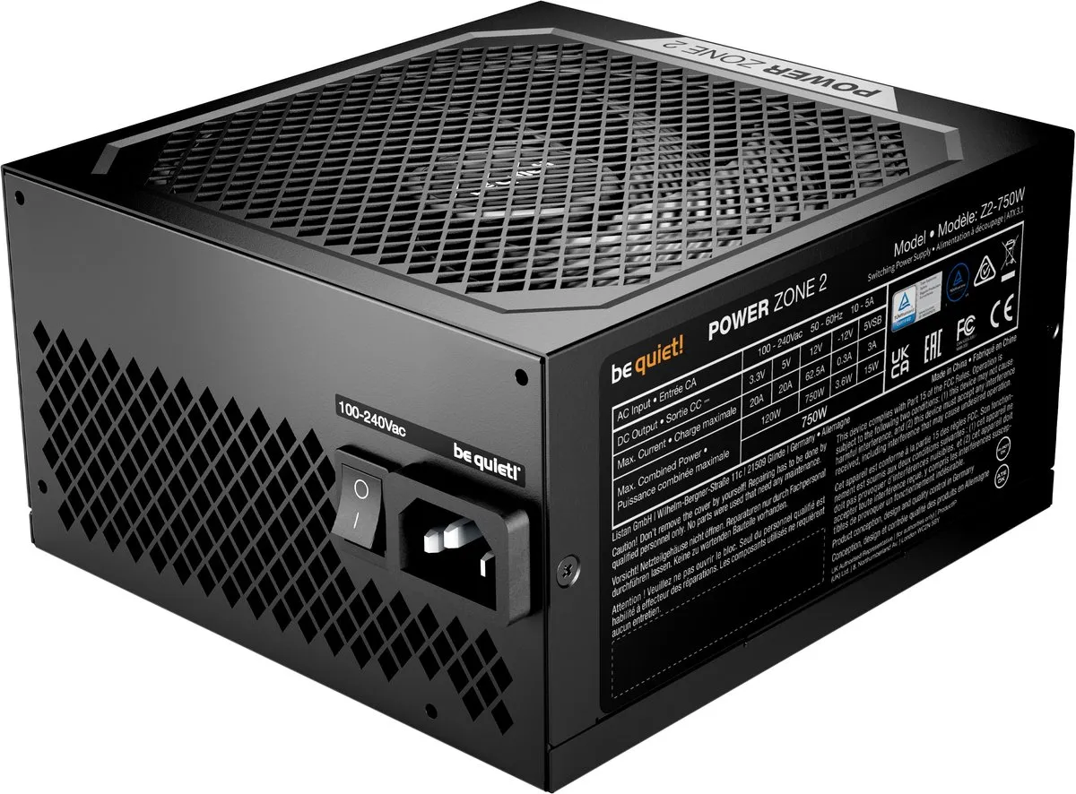 be quiet! Power Zone 2 BP006EU 750W Voeding - Volledig Modulair - Zwart