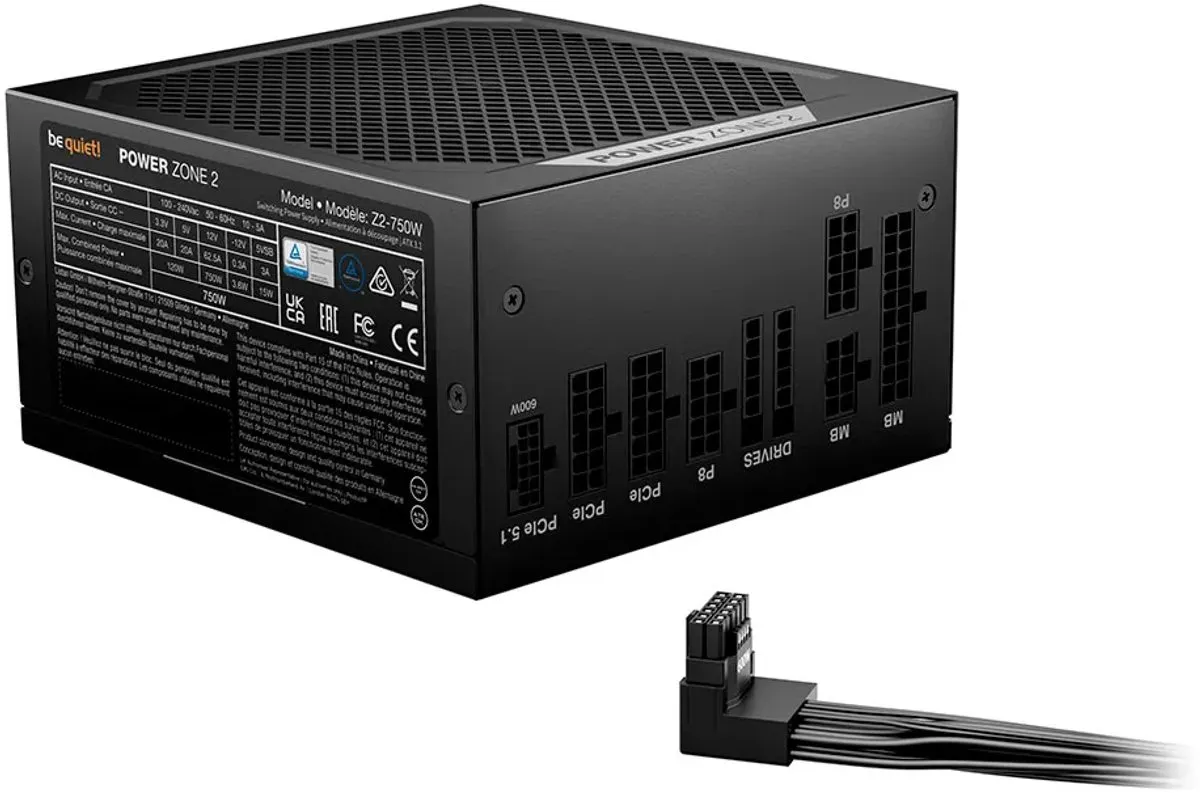 be quiet! Power Zone 2 BP006EU 750W Voeding - Volledig Modulair - Zwart