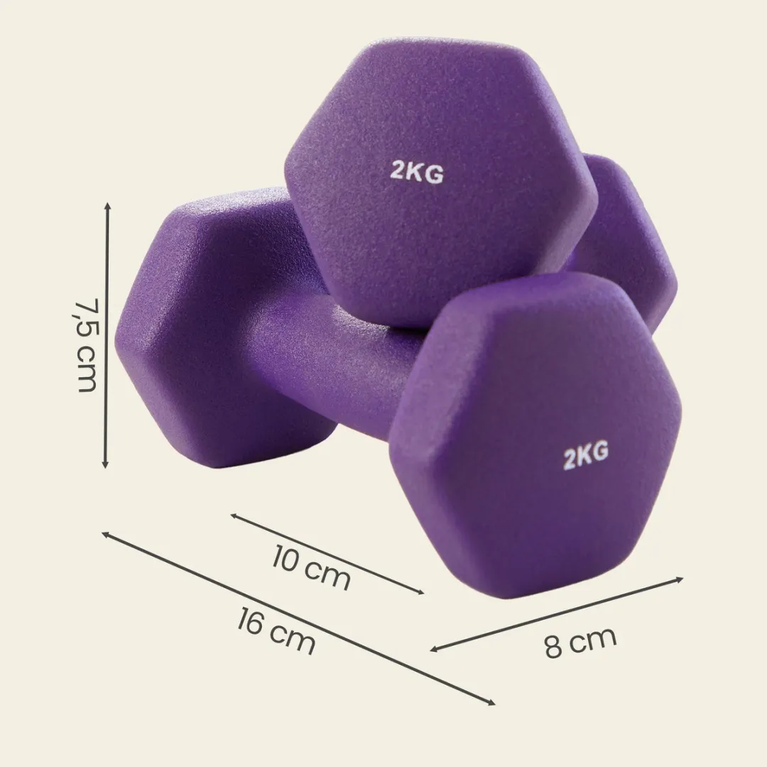 Songmics SYL69BK Dumbbellset 3 Paar - Antislip Neopreen - 6 Stuks