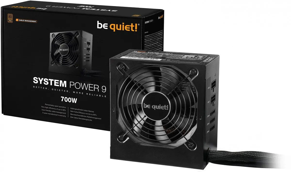 be quiet! System Power 9 BN303 700W Voeding - 10x SATA