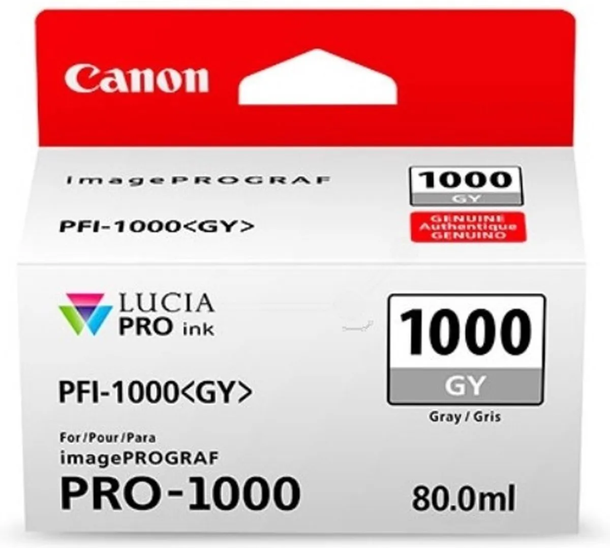 Canon PFI-1000 GY Inktcartridge Grijs 80ml