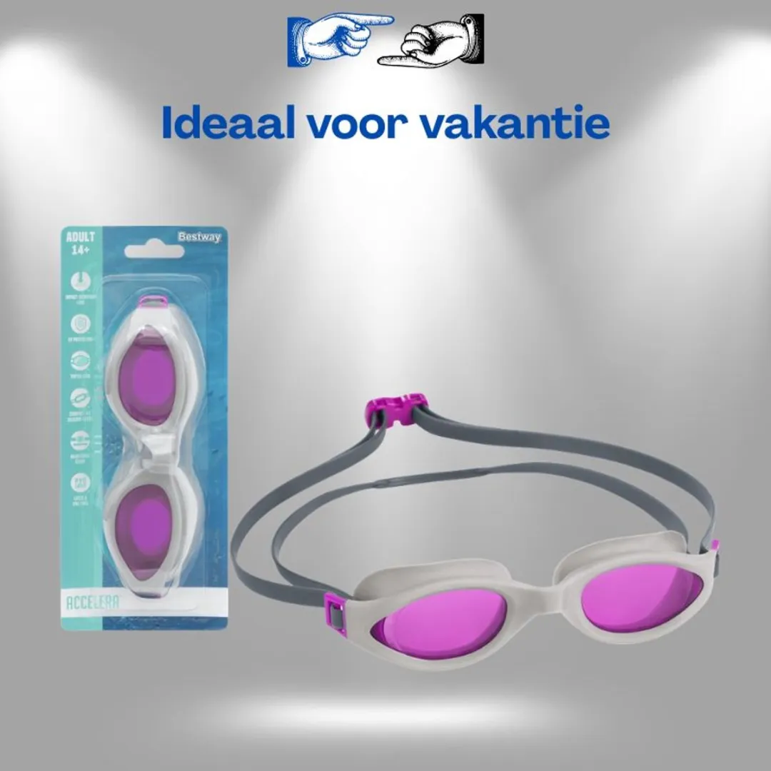 Bestway Zwembril 21077 - Roze - UV-bescherming Anti-Fog