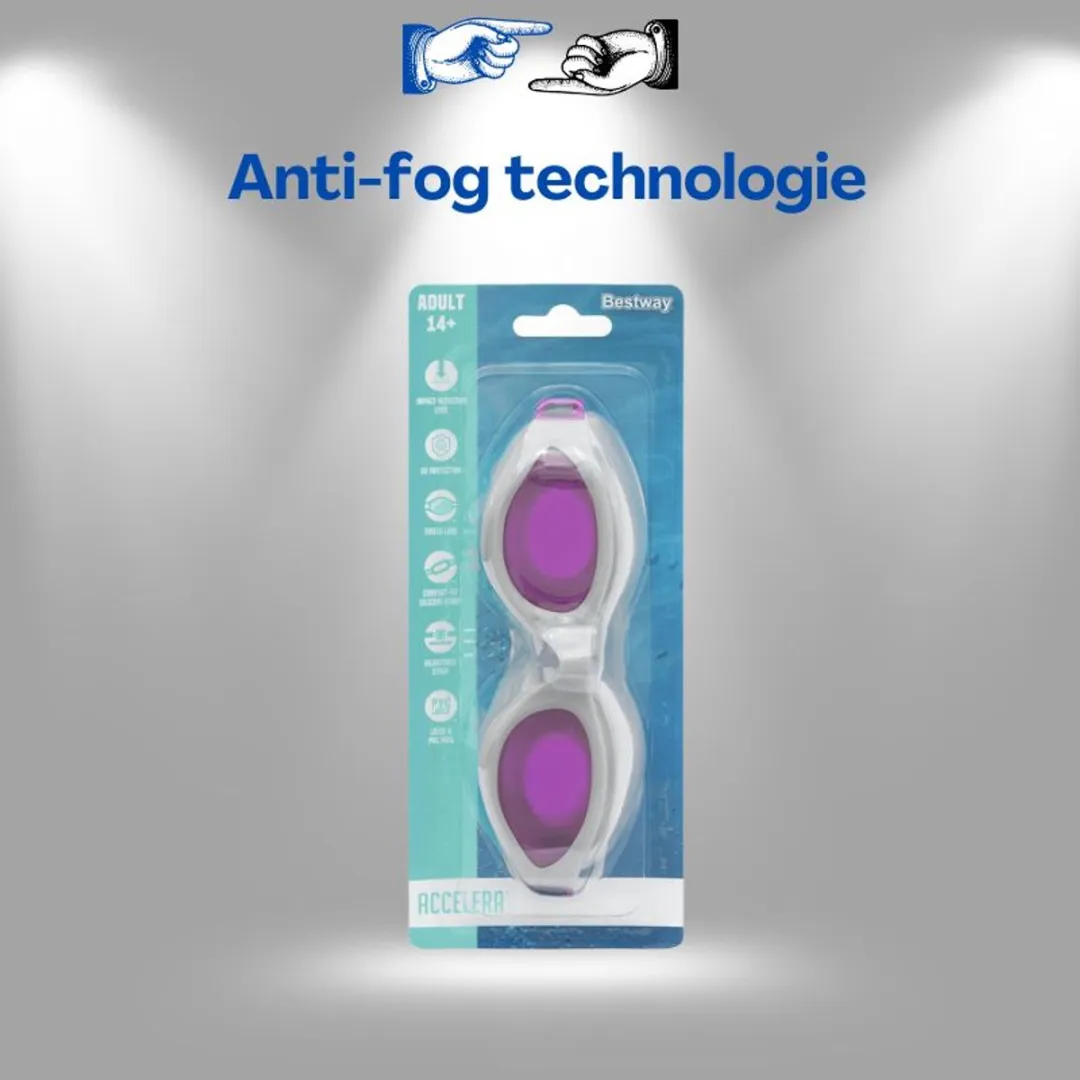 Bestway Zwembril 21077 - Roze - UV-bescherming Anti-Fog