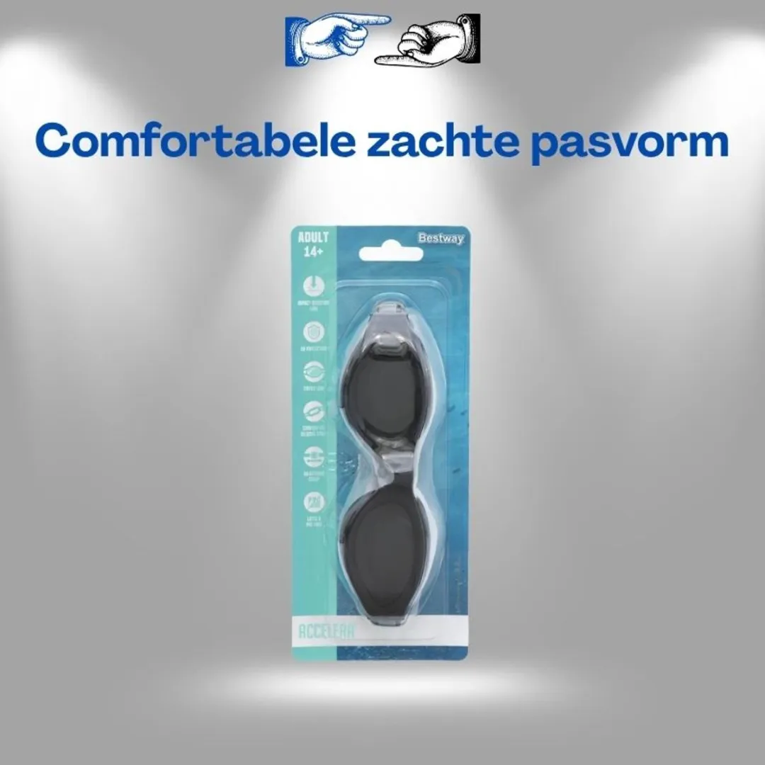 Bestway Zwembril 21077 - UV-bescherming Anti-Fog - Zwart