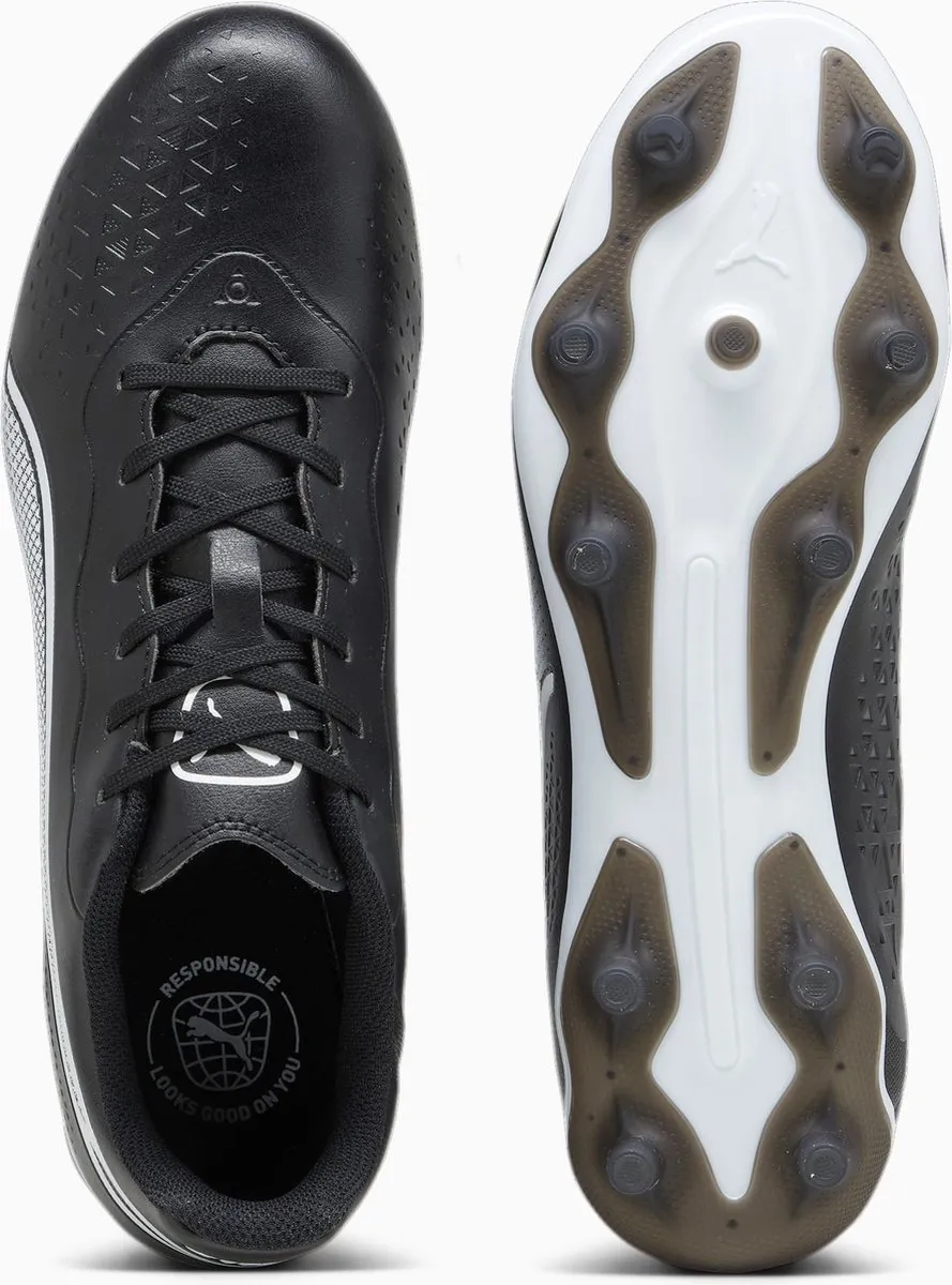 PUMA KING MATCH FG/AG Voetbalschoenen 44 - Zwart/Wit
