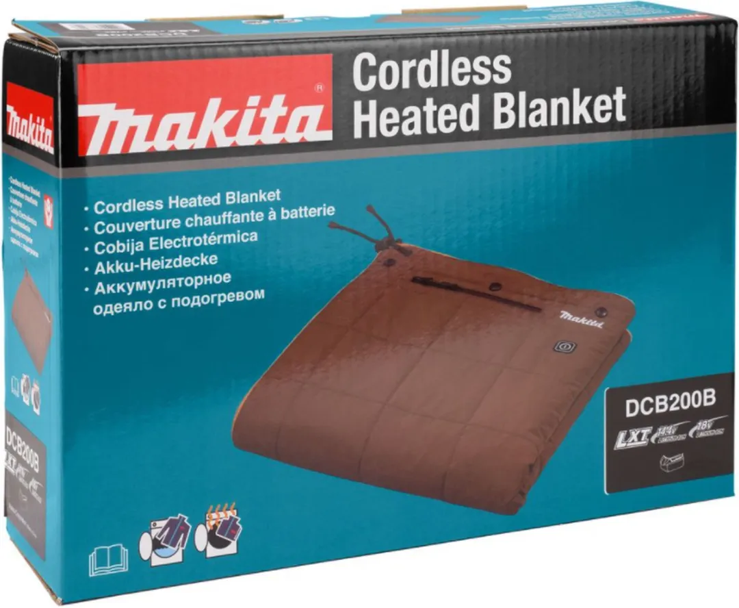 Makita DCB200B Accu Verwarmde Dekenset - Bruin