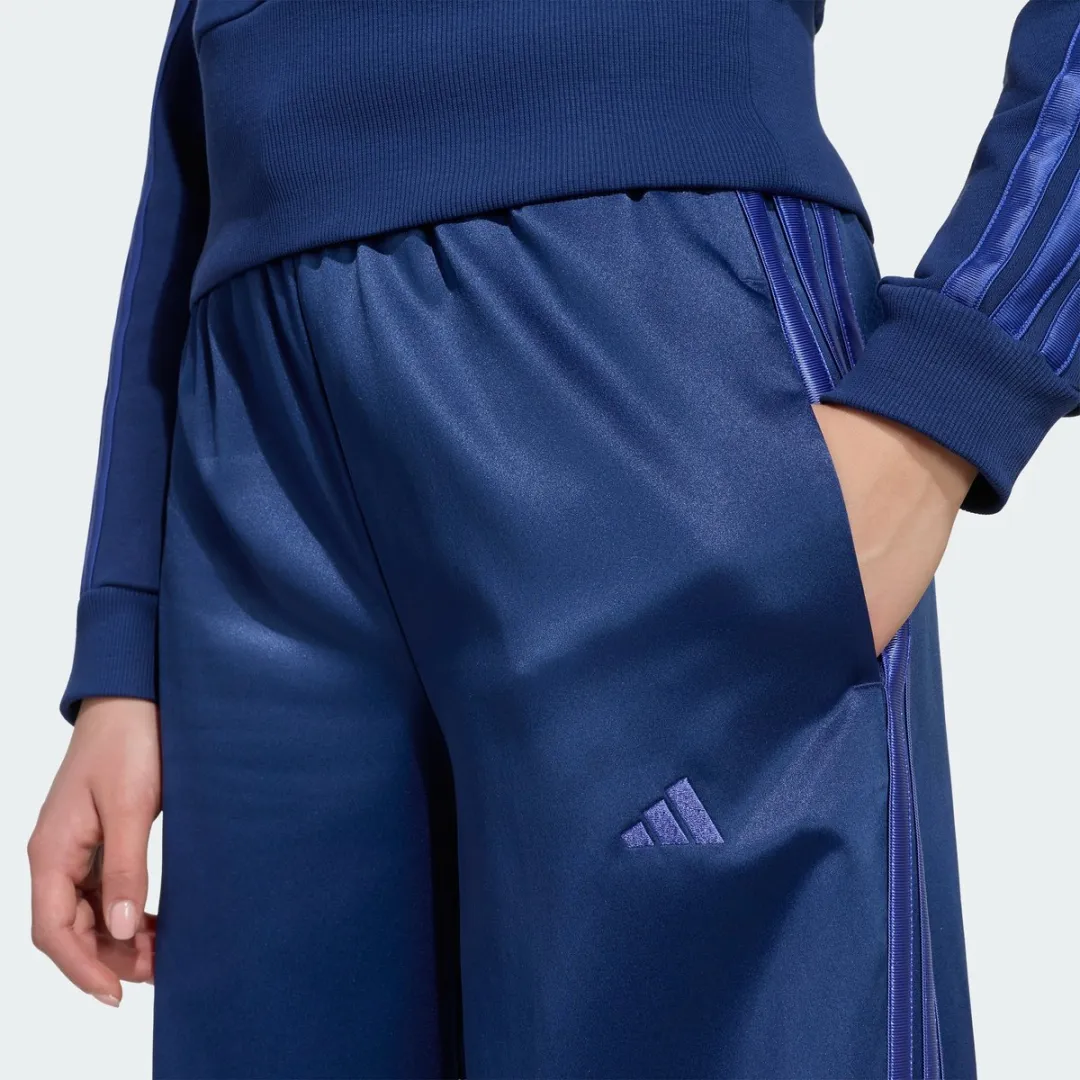 Adidas Trainingsbroek Satin Wijd 164cm - Blauw KQ7046