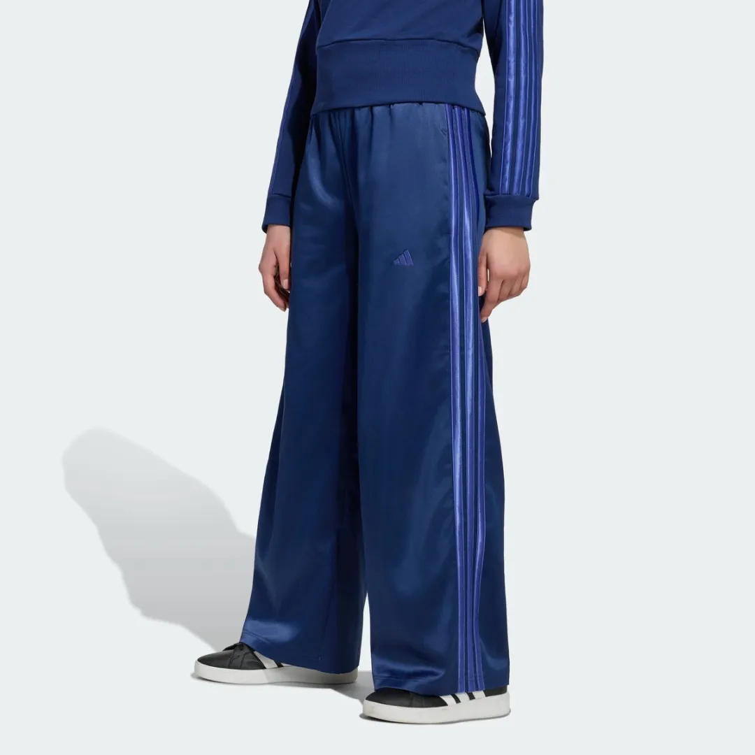 Adidas Trainingsbroek Satin Wijd 164cm - Blauw KQ7046