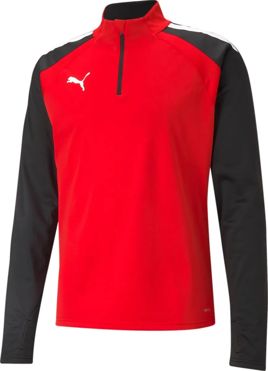 PUMA TeamLIGa 1/4 Zip Sporttrui M - Rood/Zwart