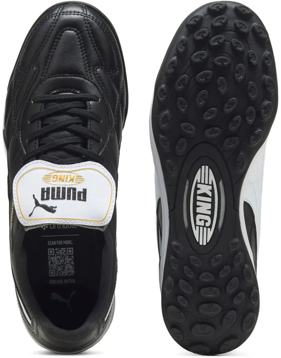 PUMA King Liga FG/AG Voetbalschoenen 46 - Zwart/Wit