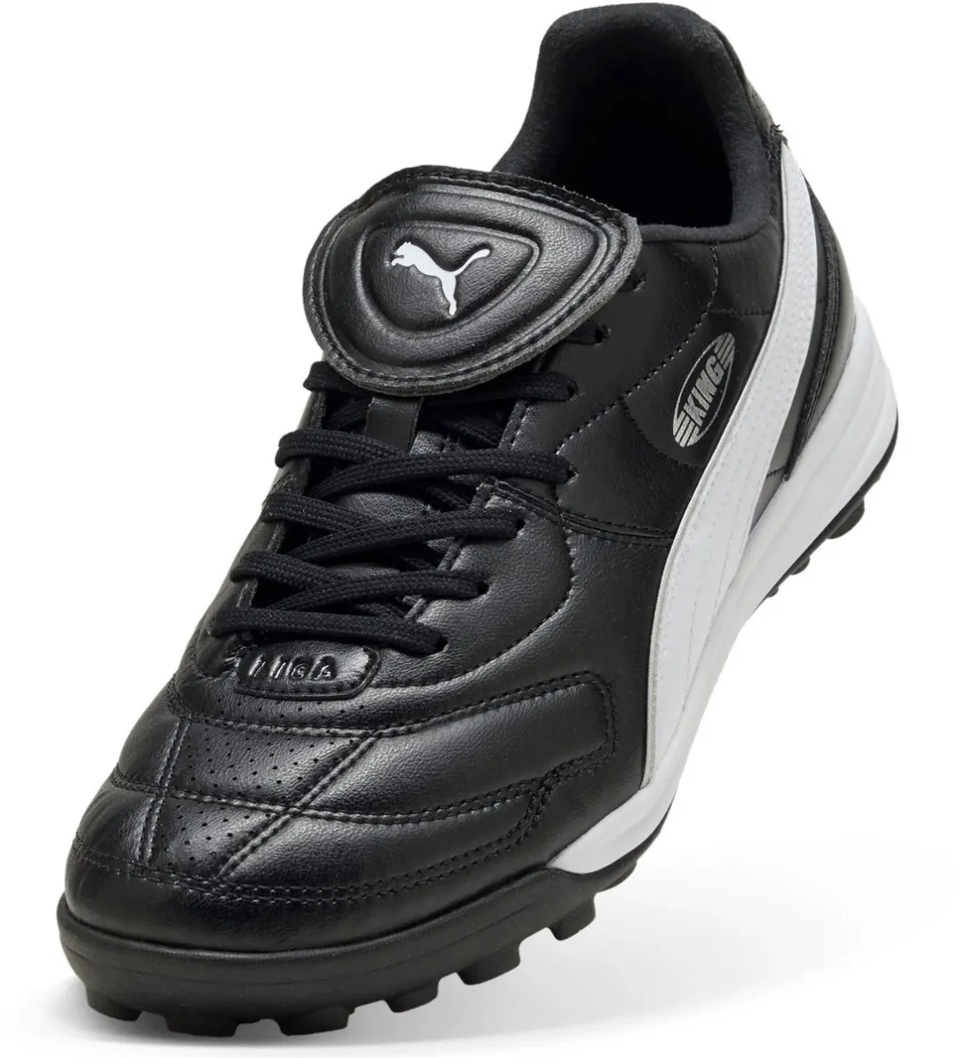 PUMA King Liga FG/AG Voetbalschoenen 46 - Zwart/Wit