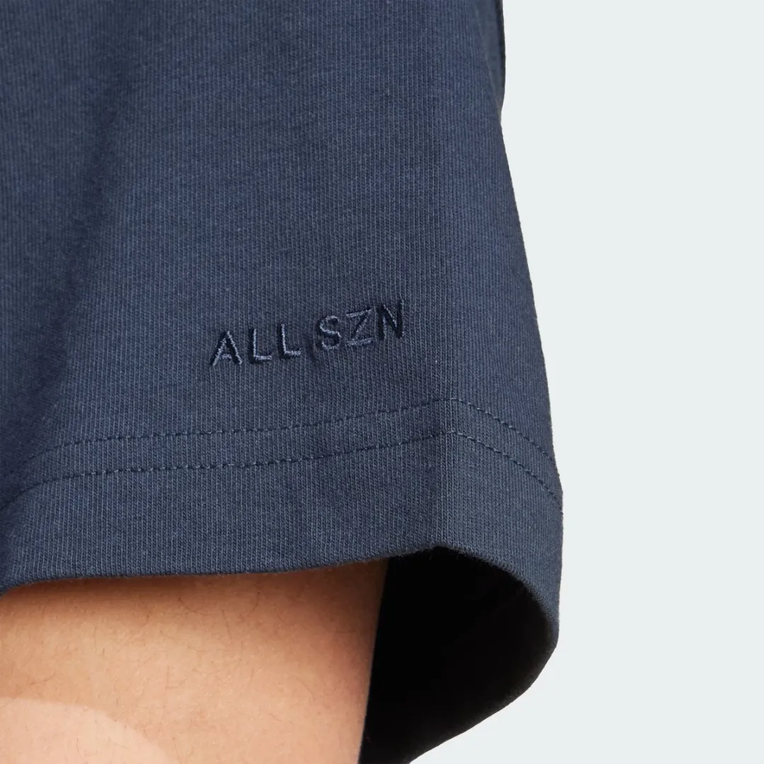 Adidas All Szn T-Shirt JX5080 - Heren - Blauw - XS