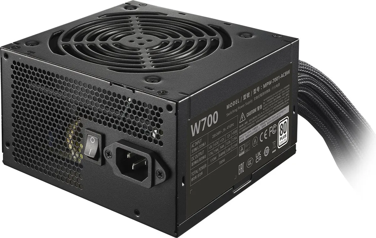 Cooler Master Elite Nex W700 MPW-7001-ACBW-BE1 Voeding 700W - Zwart - afbeelding 6 van 6
