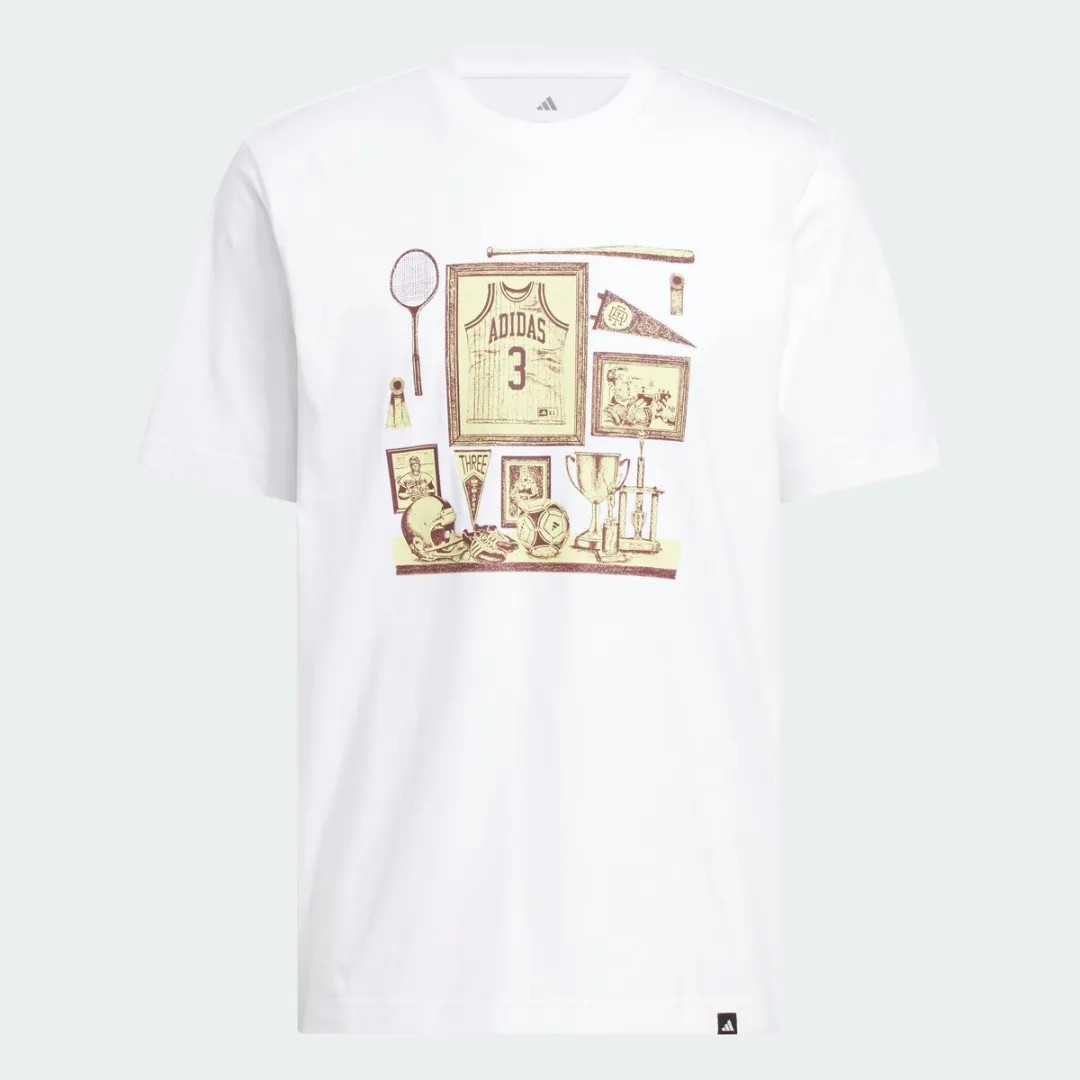 Adidas Sports Bar Memorabilia Graphic T-shirt KH0393 - Wit - XXXL