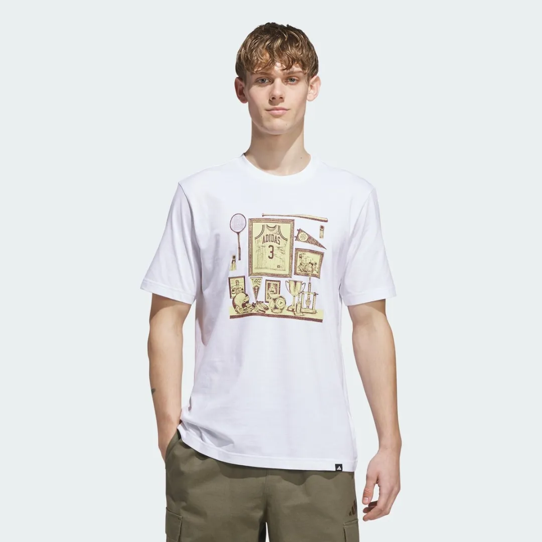 Adidas Sports Bar Memorabilia Graphic T-shirt KH0393 - Wit - XXXL