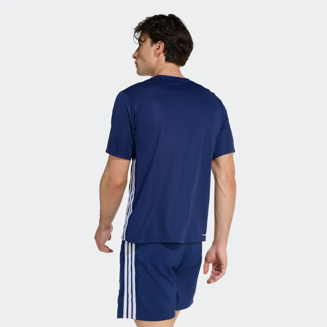 adidas Performance Workout Essentials Base 3-Stripes T-shirt L - Blauw