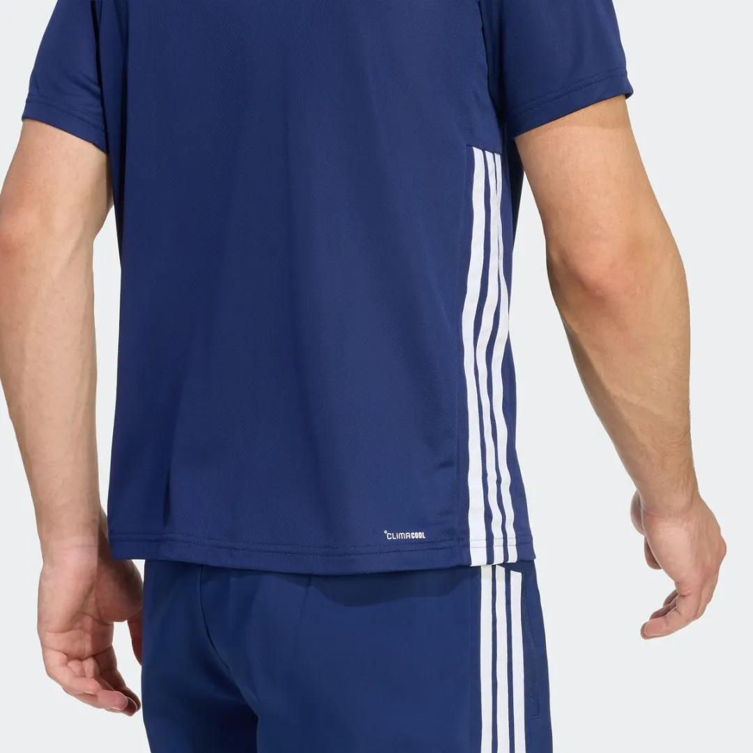 adidas Performance Workout Essentials Base 3-Stripes T-shirt L - Blauw