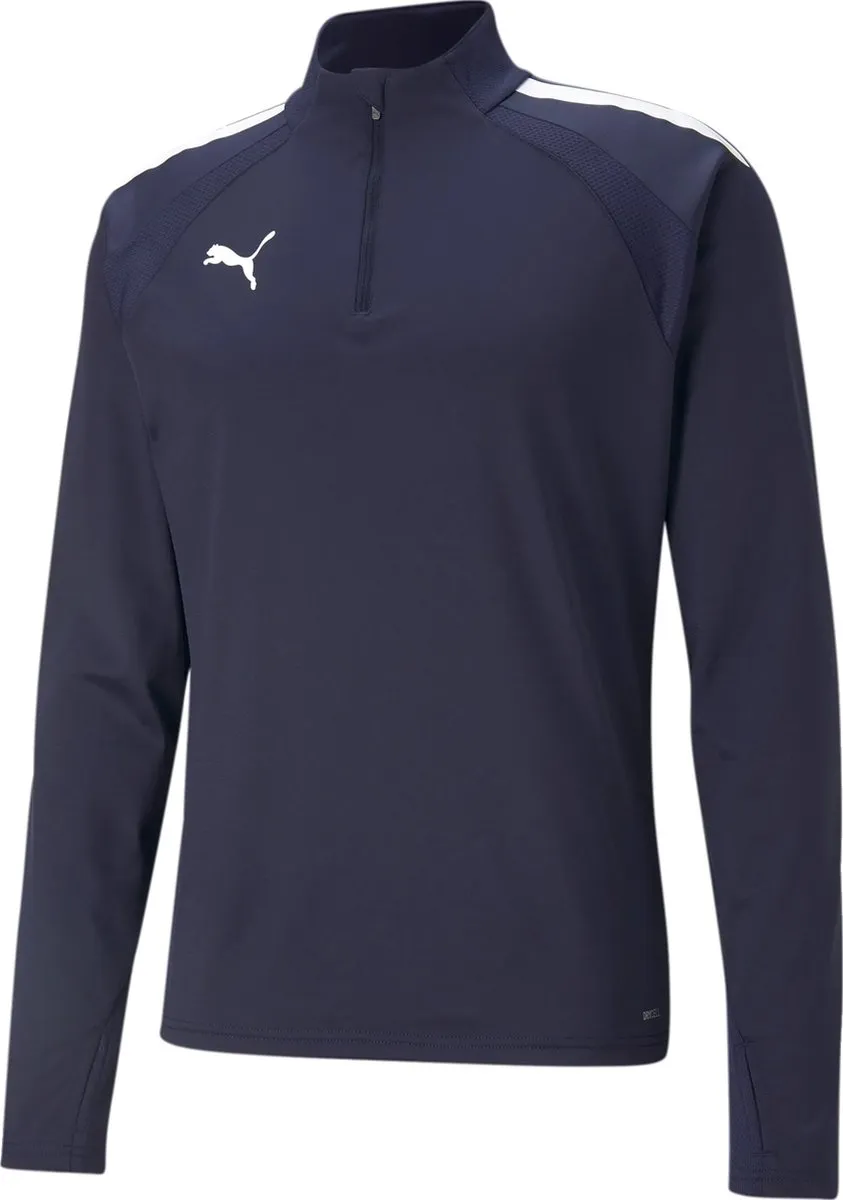 PUMA TeamLIGA 1/4 Zip Sporttrui - XS - Navy/Wit