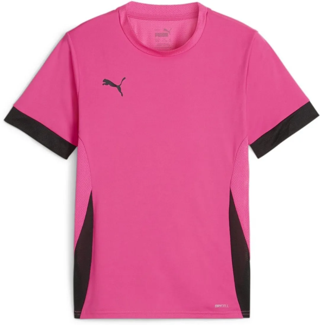 PUMA Teamgoal Matchday Shirt Korte Mouw Kinderen 128 - Roze/Zwart