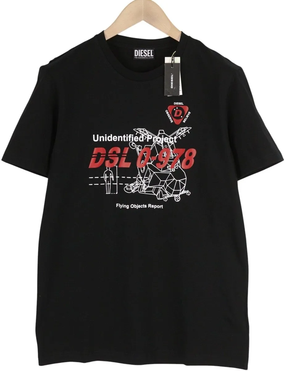 Diesel T-diegos-b82 Heren T-shirt - Zwart - L - afbeelding 2 van 2