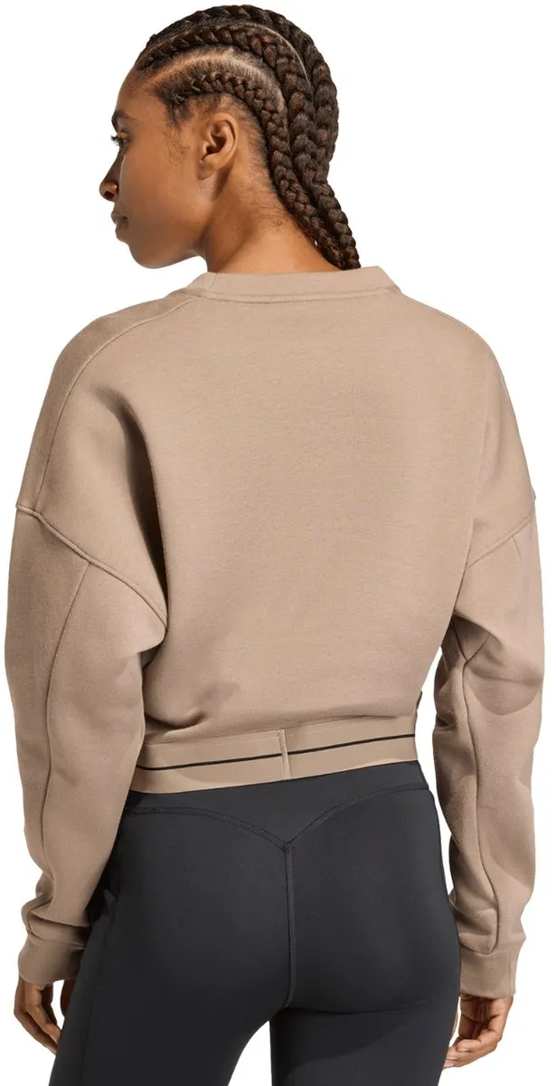 Adidas Sweater Hyperglam Dames - Maat L - Beige