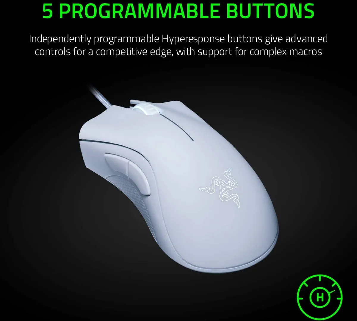 Razer DeathAdder Essential RZ01-03850200-R3M1 Gaming Muis - Wit