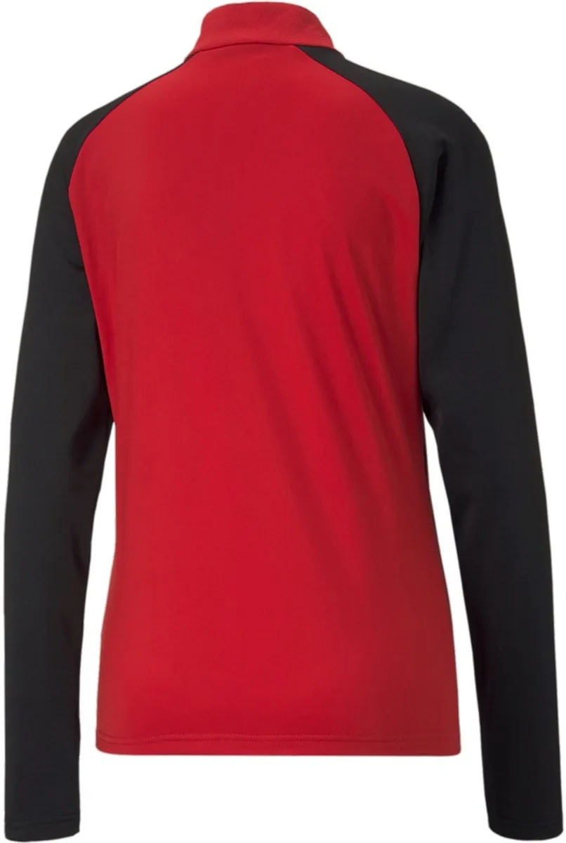 PUMA Damen TeamLIGA 1/4 Zip Top - M - Puma Red/Black