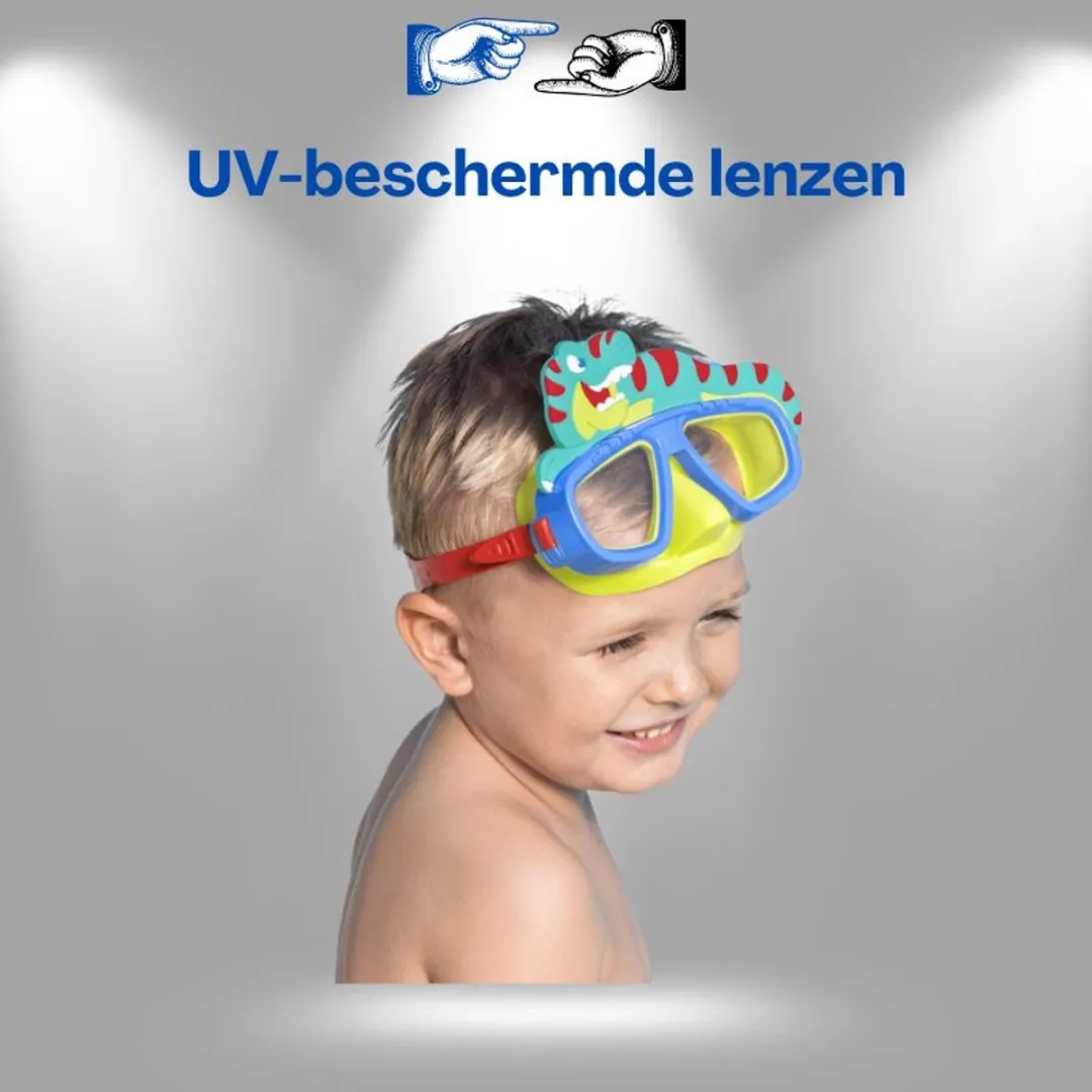 Bestway Dino Zwemmasker - UV-bescherming Blauw/Geel