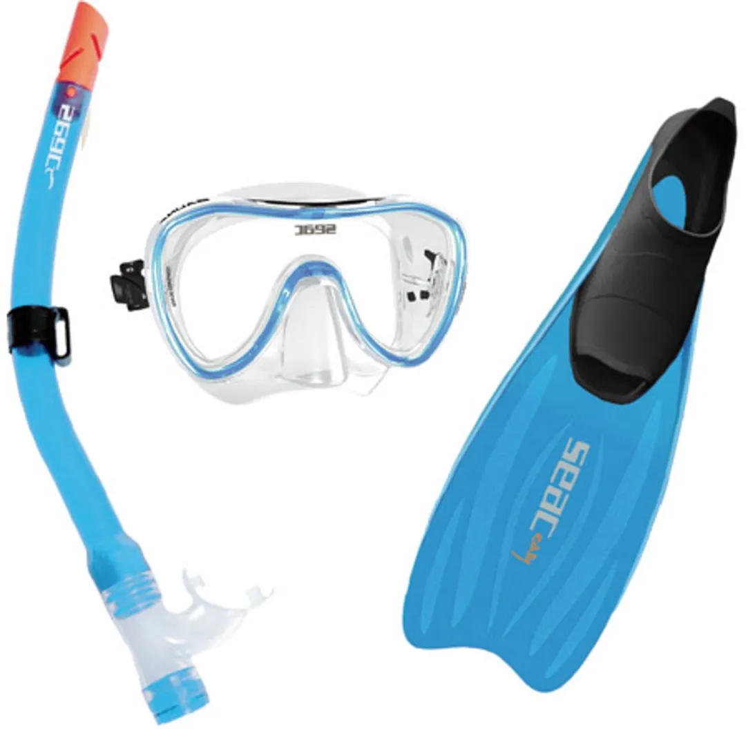 Cobi Snorkelset Salina Bora HD Easy Flipper - Lichtblauw