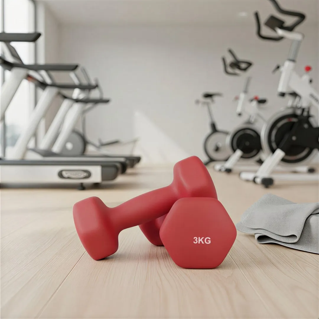 Songmics SYL66RD Hexagon Dumbbells 3kg - 2 Stuks Rood