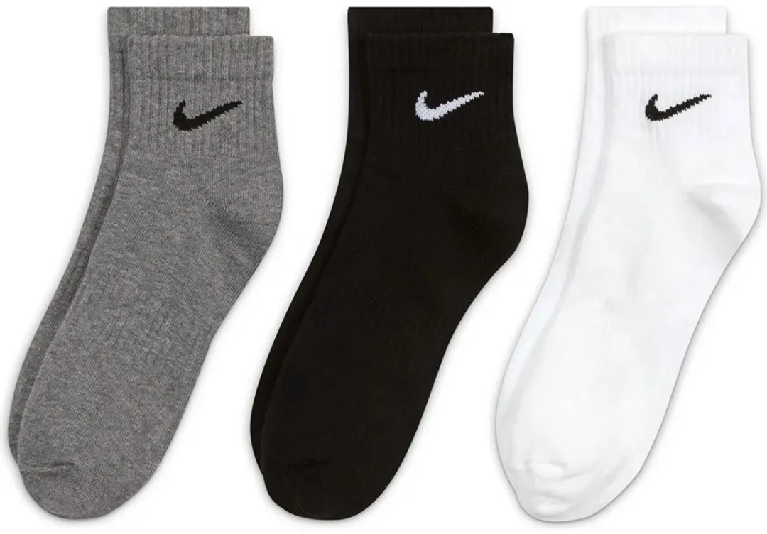 Nike Everyday Ltwt Ankle Sokken - 3 Stuks - Zwart