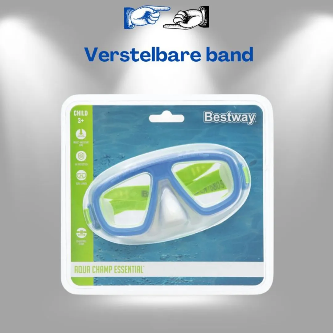 Bestway Zwemmasker 22011 - Blauw - UV-bescherming