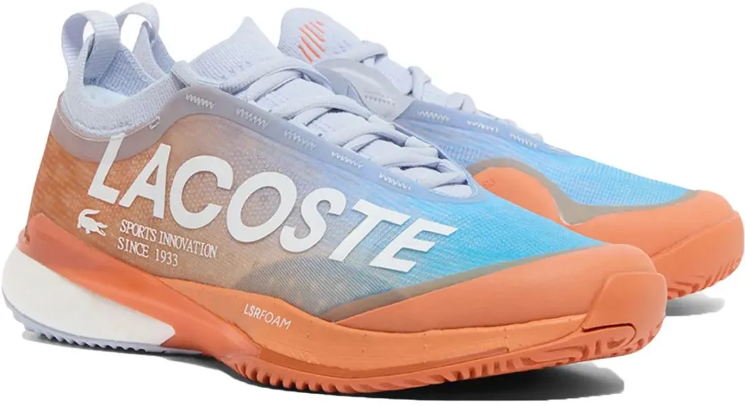 Lacoste Ag-Lt Lite Clay Court Schoenen - Light Blue/Orange