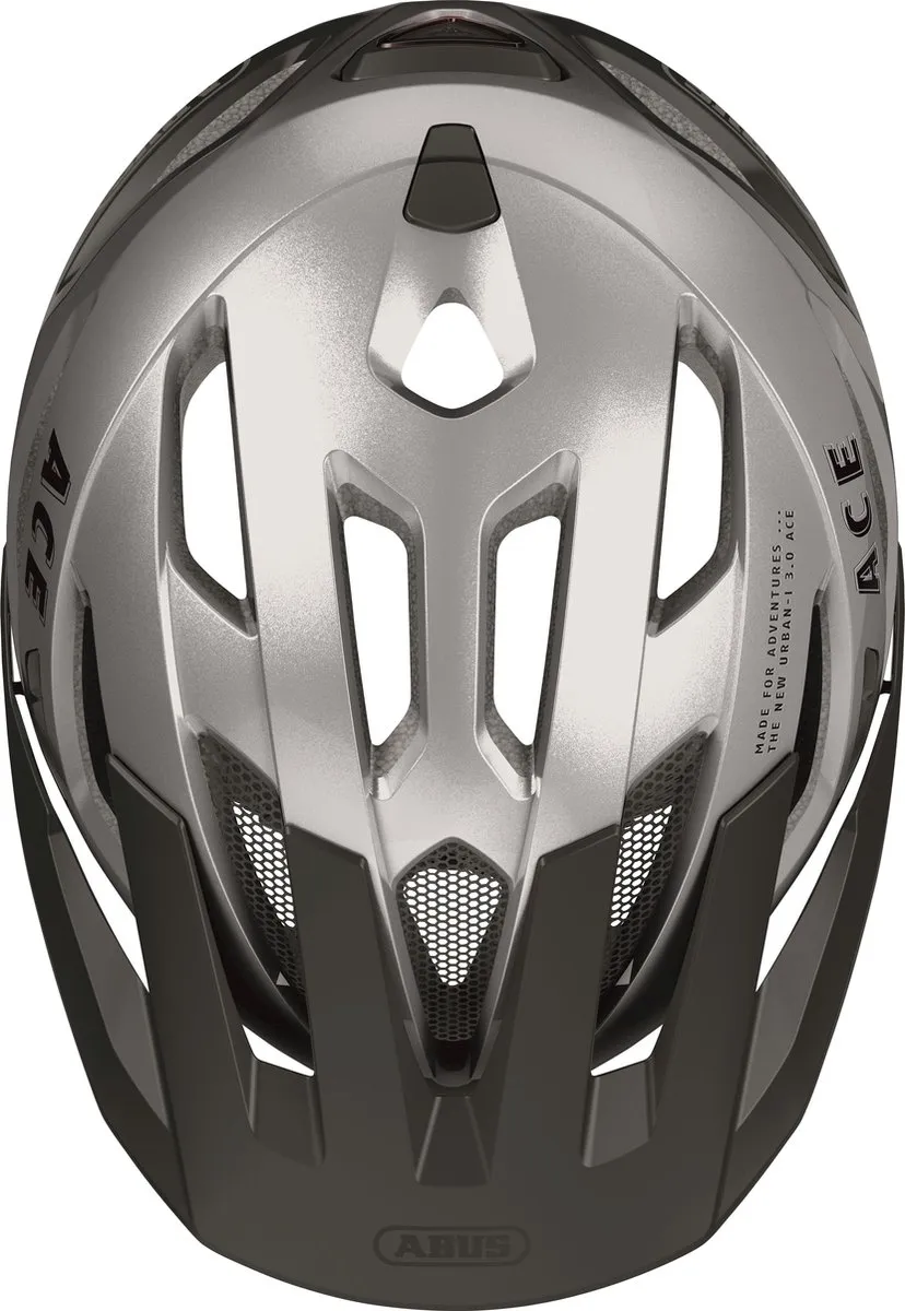 ABUS Urban-I 3.0 ACE Helm - Zilver - 56-61cm