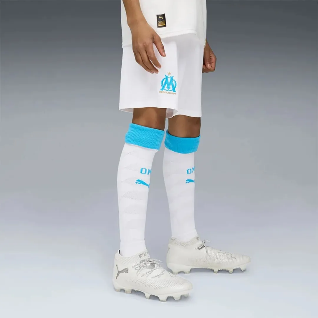 PUMA Olympique Marseille 25/26 Replica Korte Broek - Wit - 11-12 jaar