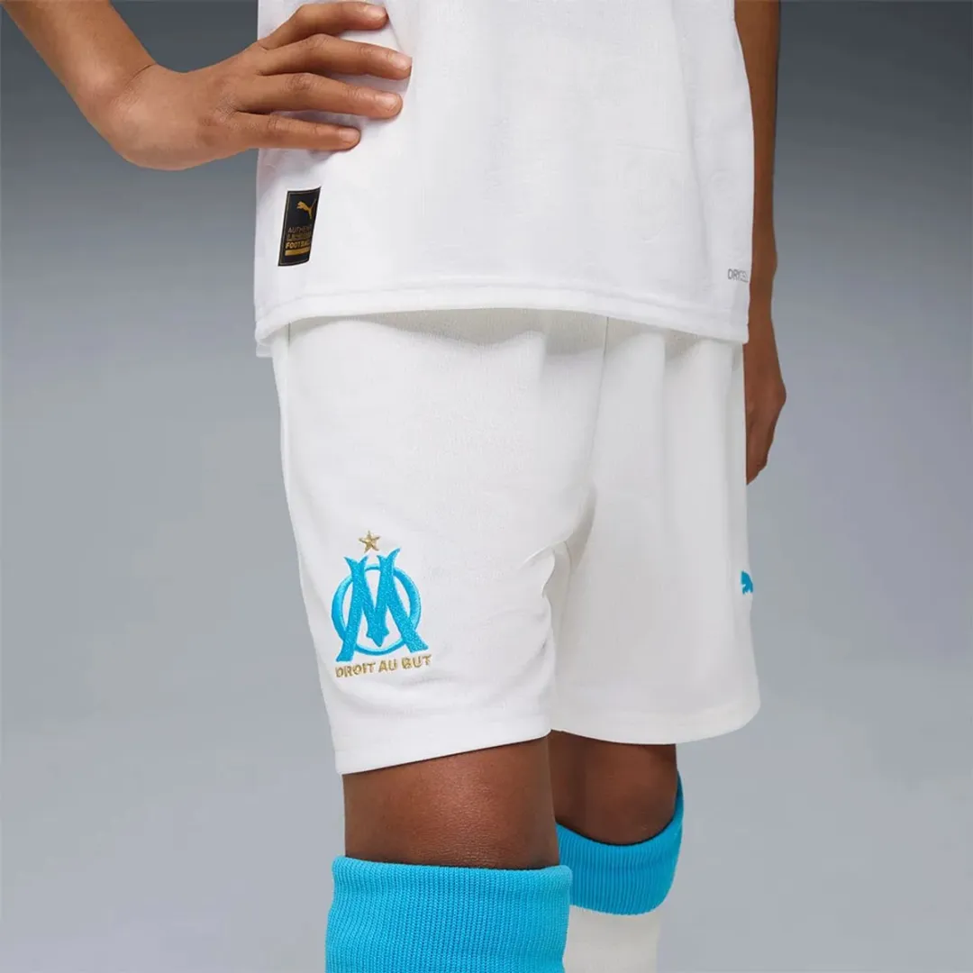 PUMA Olympique Marseille 25/26 Replica Korte Broek - Wit - 11-12 jaar