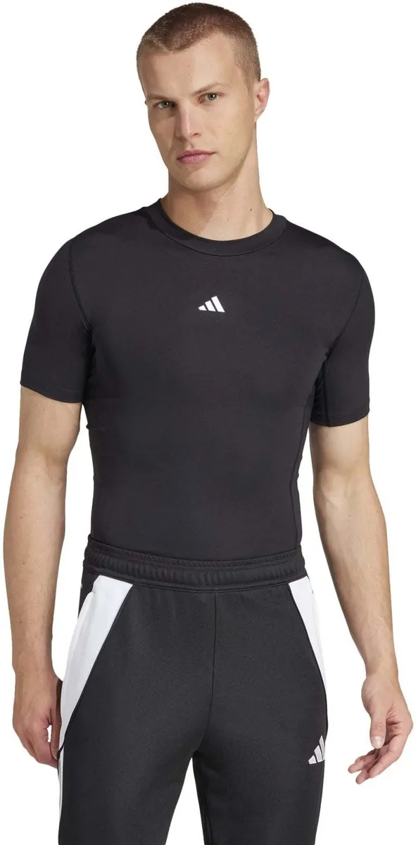 Adidas TechFit Compressie Shirt Heren M - Zwart