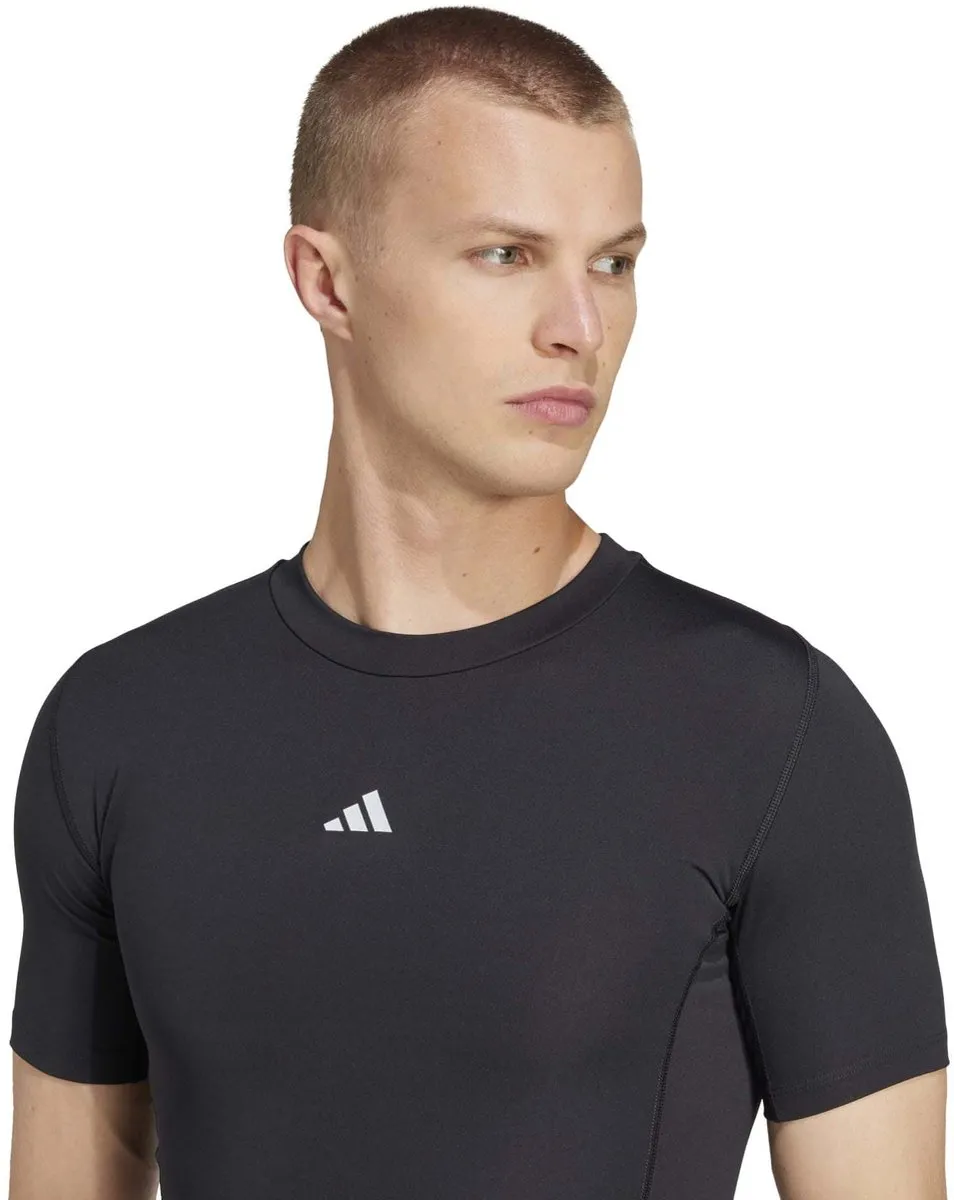 Adidas TechFit Compressie Shirt Heren M - Zwart