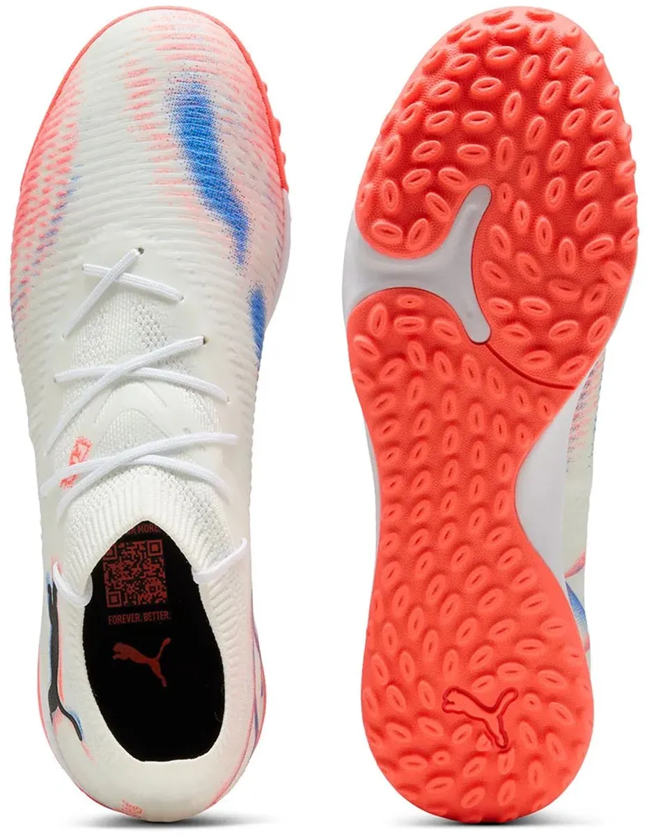 PUMA Future 8 Match TF Voetbalschoenen - 43 - Wit/Zwart/Rood