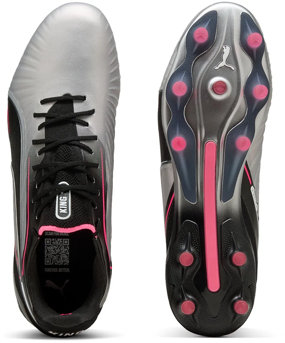 PUMA King Ultimate FG/AG Voetbalschoenen - Zilver - EU 41