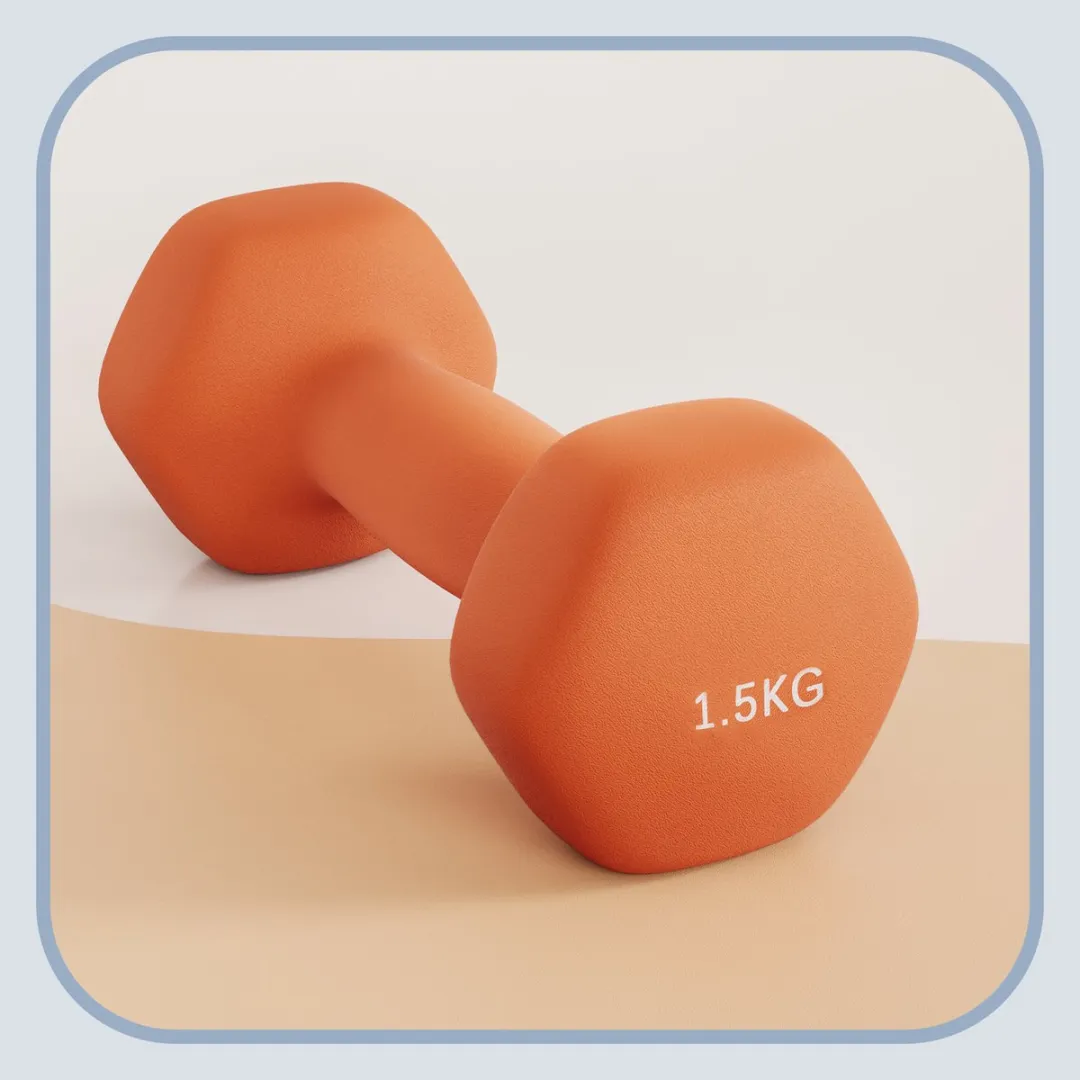 Songmics SYL63OG Halterset 2x1,5kg - Neopreen - Oranje